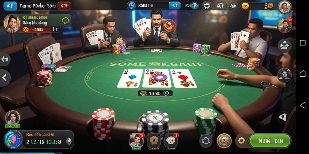 Gameplay seru saat bermain Poker di 47F.
