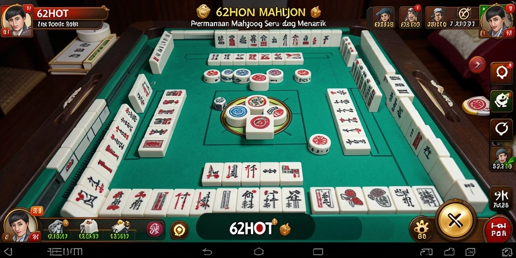 Tampilan gameplay seru dari permainan Mahjong 62HOT.