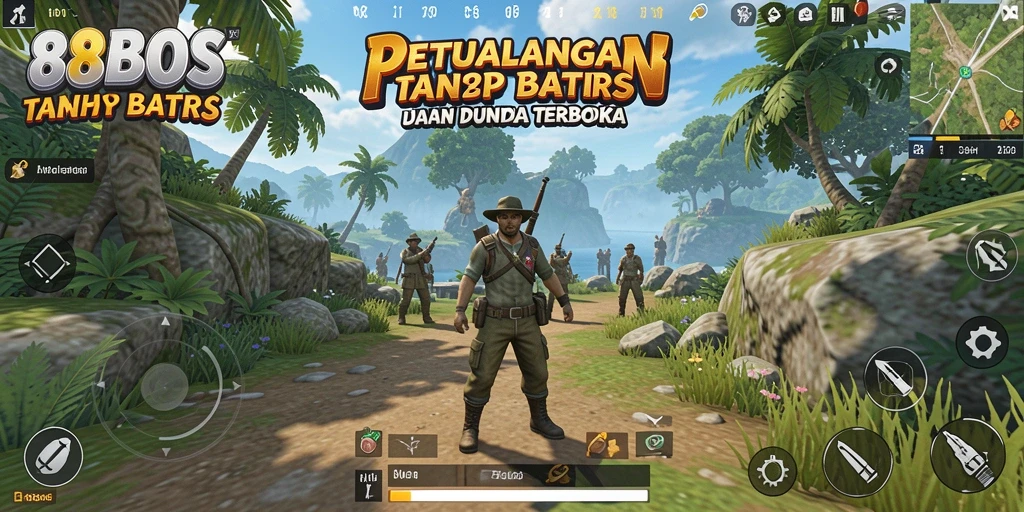 Tampilan seru dari gameplay Open World 88BOS yang penuh petualangan.