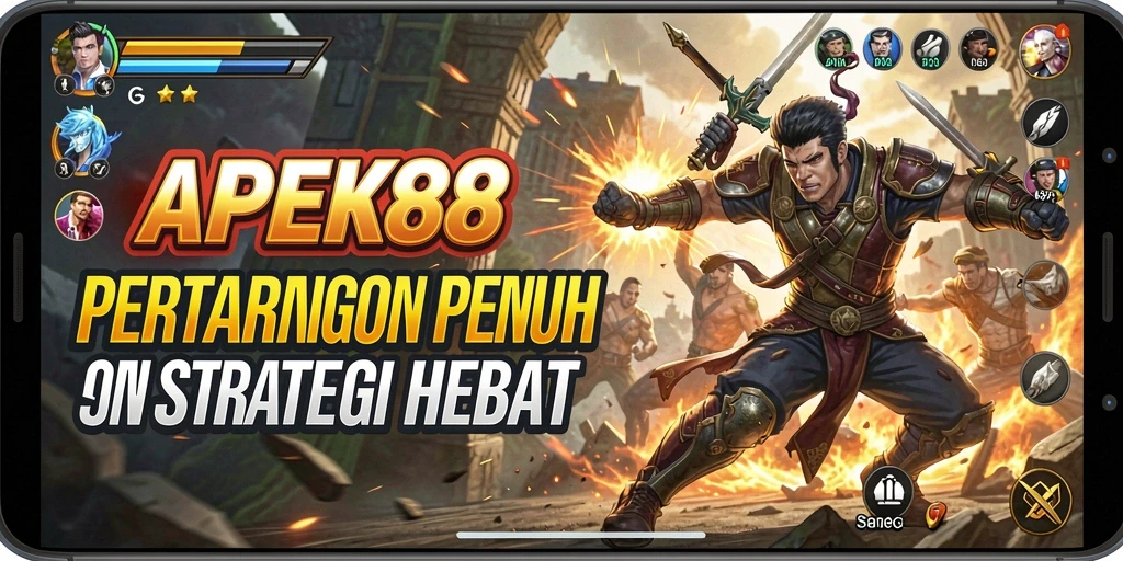 Tangkapan layar gameplay APEK88 yang menunjukkan pertarungan seru.