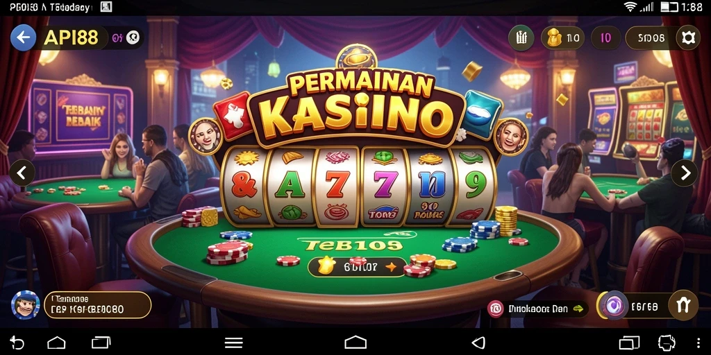 Tampilan menarik dari gameplay Kasino di API88 yang mendebarkan.
