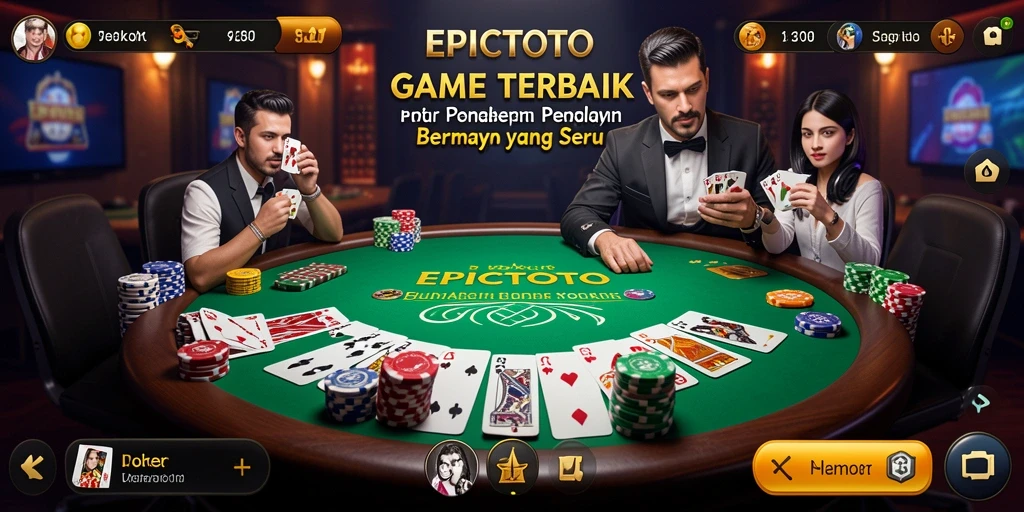 Tampilan utama EPICTOTO dengan gameplay poker yang menarik.