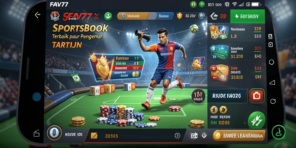 Tampilan gameplay FAV77 pada aplikasi Sportsbook yang interaktif.