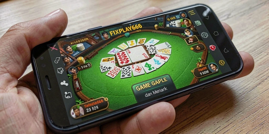 Tampilan gameplay FIXPLAY666 yang menarik dan interaktif dalam permainan Gaple.