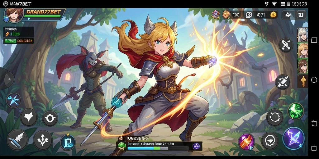 Tampilan menakjubkan dari gameplay Anime di GRAND77BET.