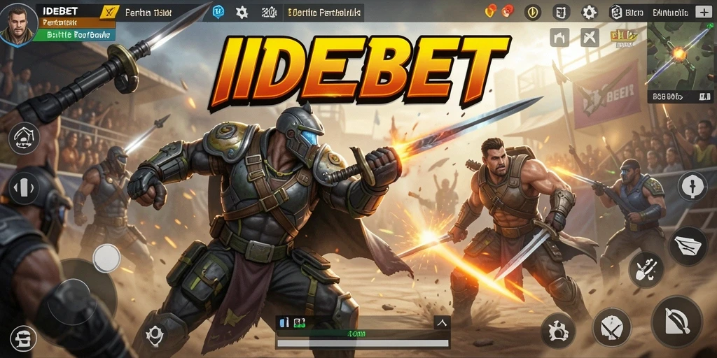 Tampilan seru dari gameplay Battle Royale di IDEBET.