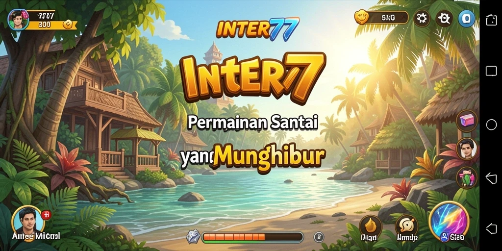 Tampilan gameplay INTER77 yang ceria dan menghibur.