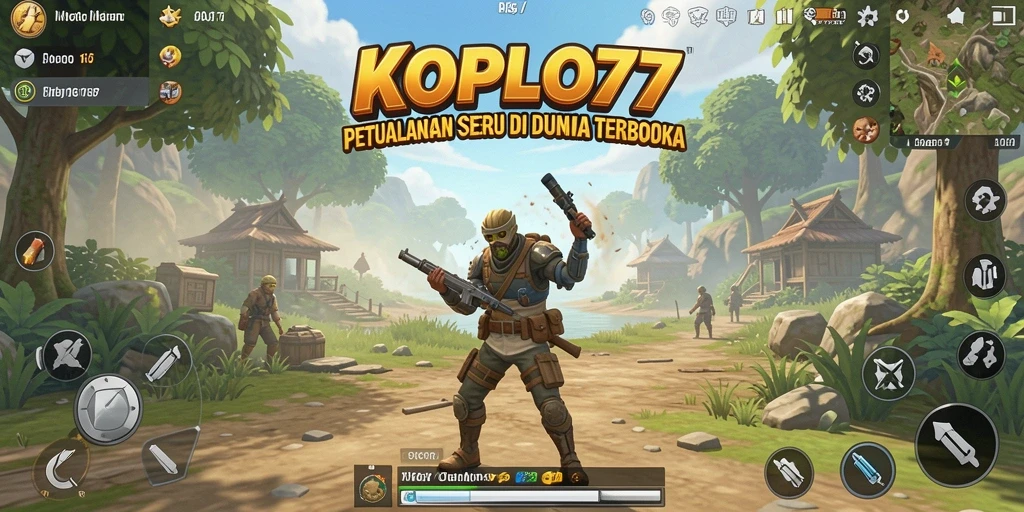 Screenshot gameplay KOPLO77 menampilkan dunia Open World yang luas dan mendetail.