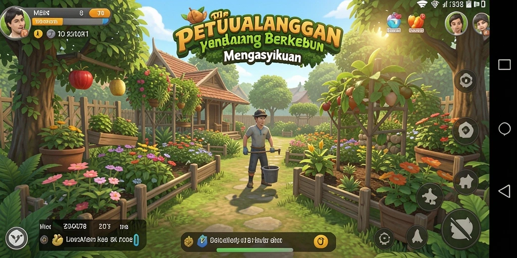 Tampilan seru dari gameplay Farming di MENYALA78