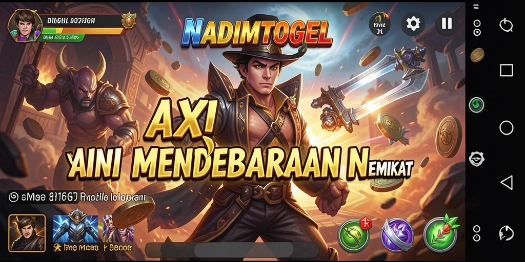 Screenshot menampilkan aksi seru dalam NADIMTOGEL.