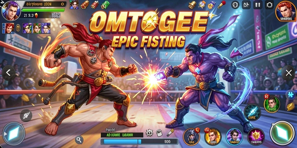Tampilan seru dari gameplay Fighting di OMTOGEL.