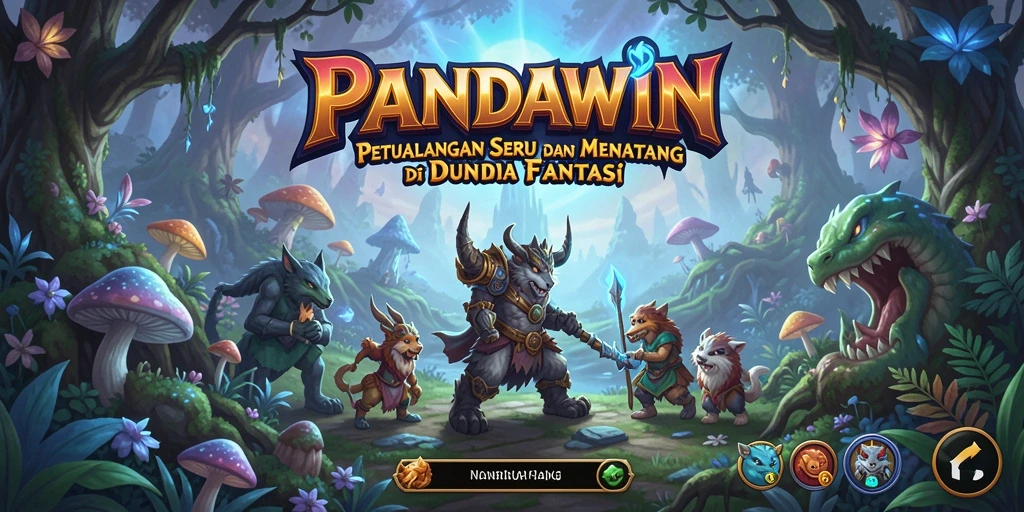 Tampilan gameplay seru dalam petualangan PANDAWIN.