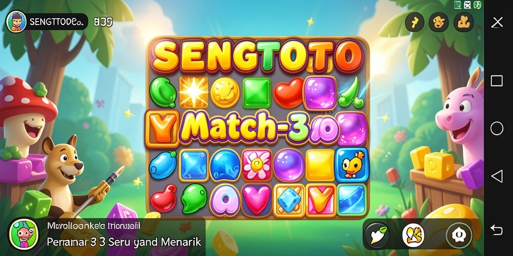 Tampilan gameplay SENGTOTO yang seru dalam kategori Match-3.