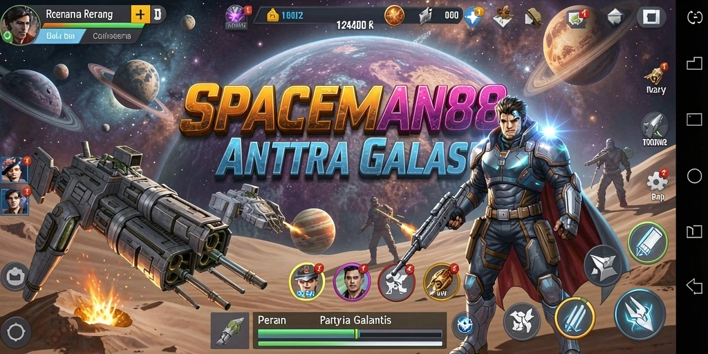 Tangkapan layar menunjukkan aksi seru di SPACEMAN88 Battle Royale.