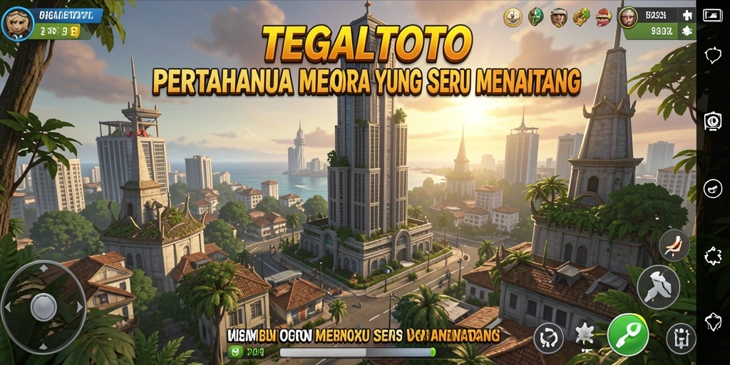 Gameplay TEGALTOTO yang menegangkan dalam pertahanan menara.
